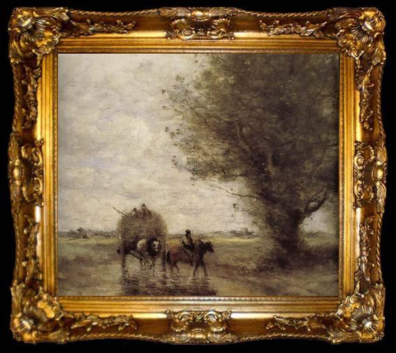 framed  unknow artist The wagon  carry the grass, ta009-2